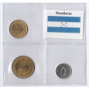 HONDURAS Anni misti serie di 3 monete in buona conservazione